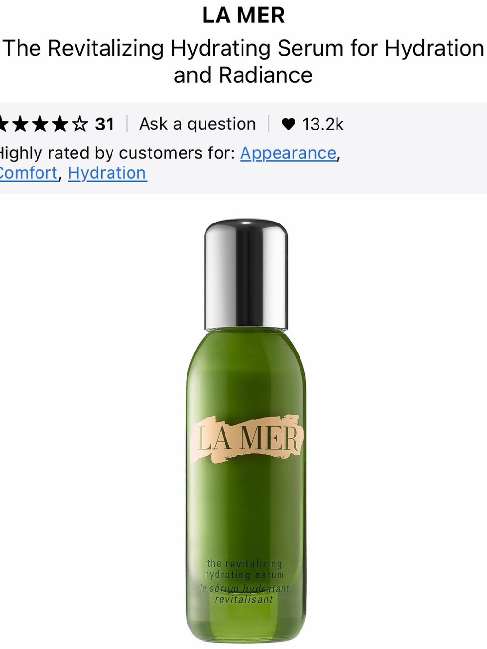 La Mer Revitalizing Hydrating Serum 30ml